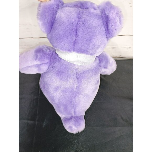 Commonwealth Teddy Bear Plush Lilac Purple White Heart Nose 9" Vintage 2002 - Picture 2 of 5